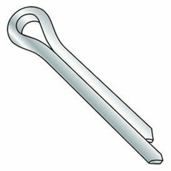 Titan Fasteners M2 x 40mm Cotter Pin - Steel - Zinc - DIN 125B - Pkg of 100 BZC02040